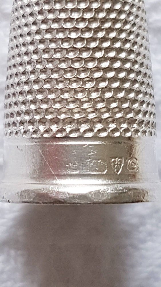 THIMBLE ~ 1914 ~Dimple Pattern ~ Hallmarked Sterling Silver (Chester)