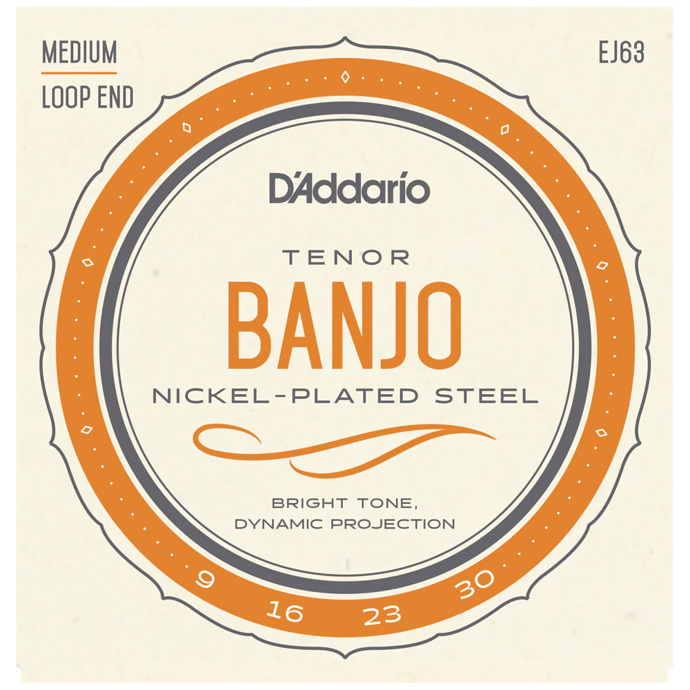 D'Addario EJ63 Tenor Banjo Strings, Nickel, 9-30