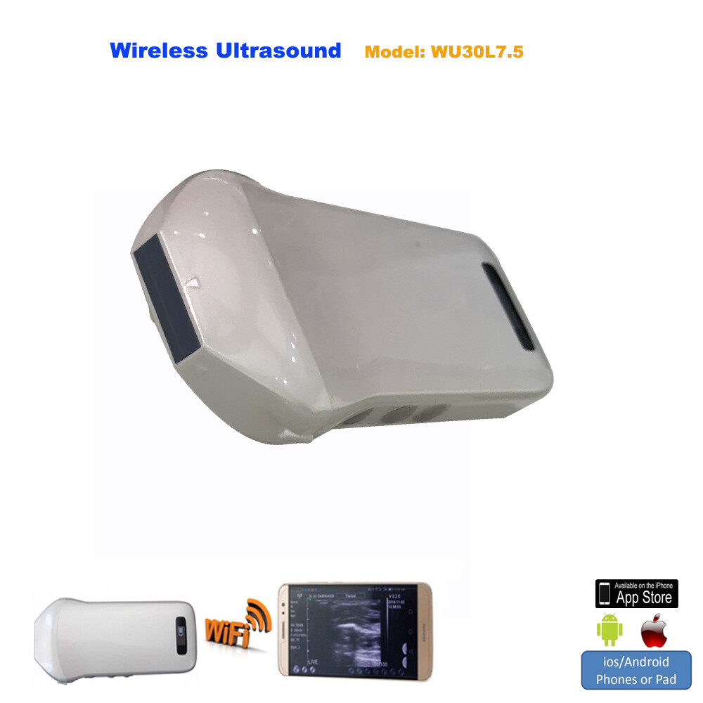 Handheld Wireless WiFi Linear Scanner Probes(lack & White), 7.5MHz, 128 Elements