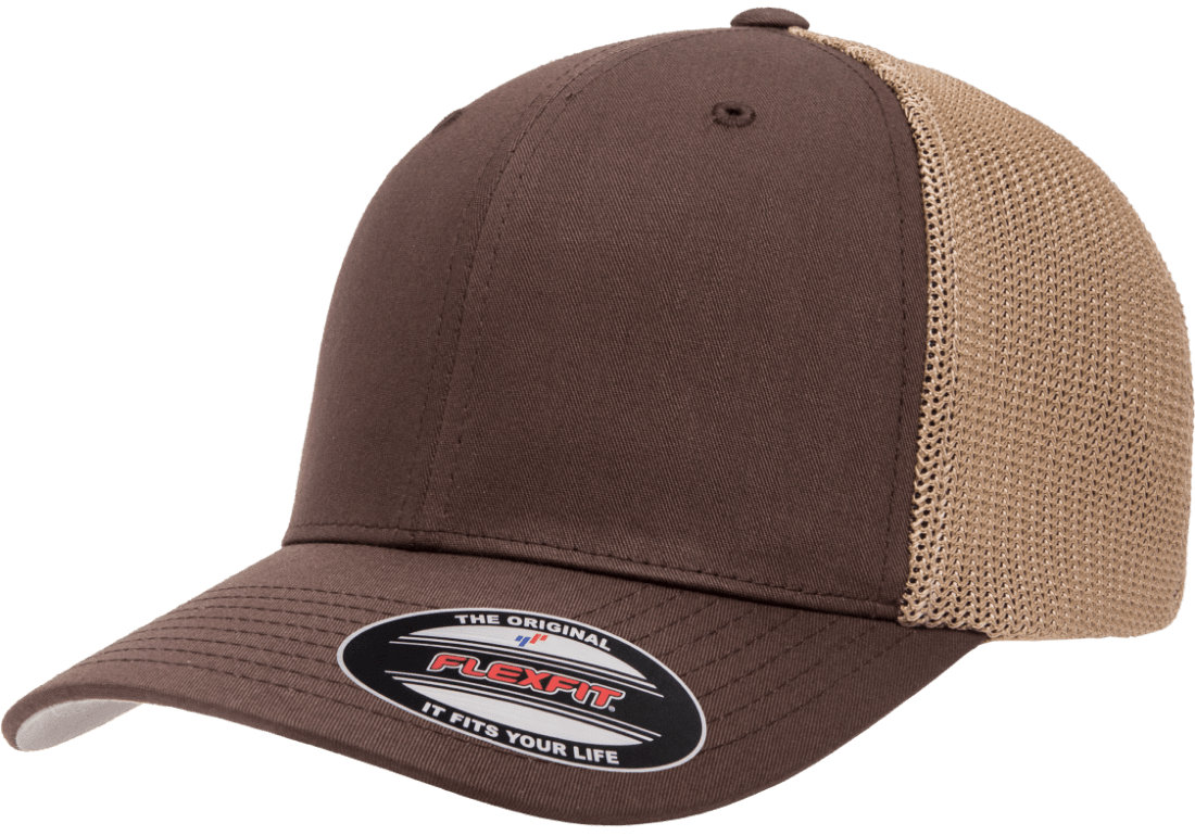 Flexfit Trucker Hat 6511 Fitted Mesh Baseball Cap Plain Blank Flex Fit OSFM