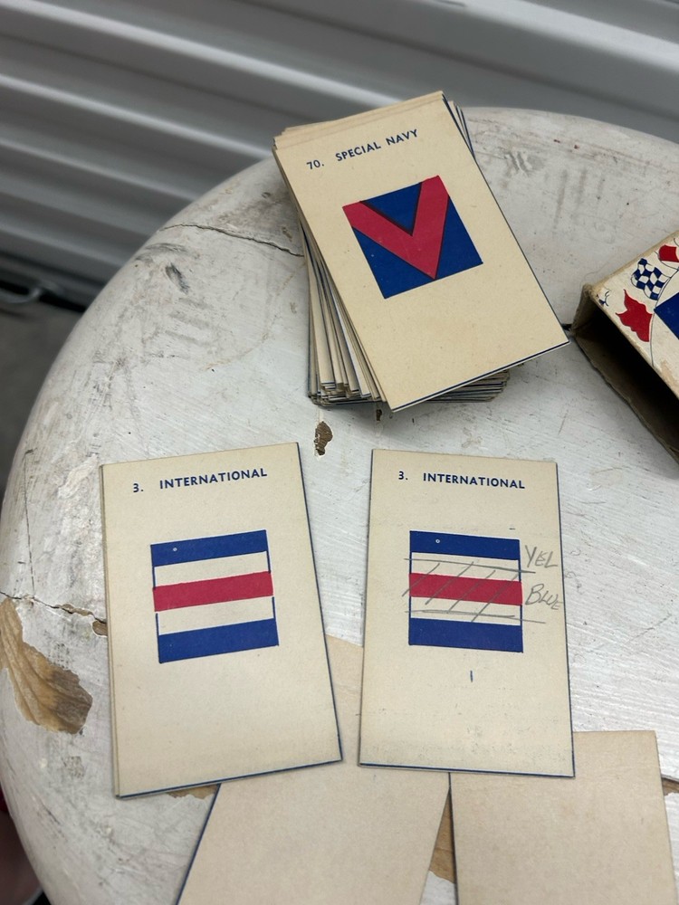 1944 WWII Capt Nobles Code Flag Card Set Navy