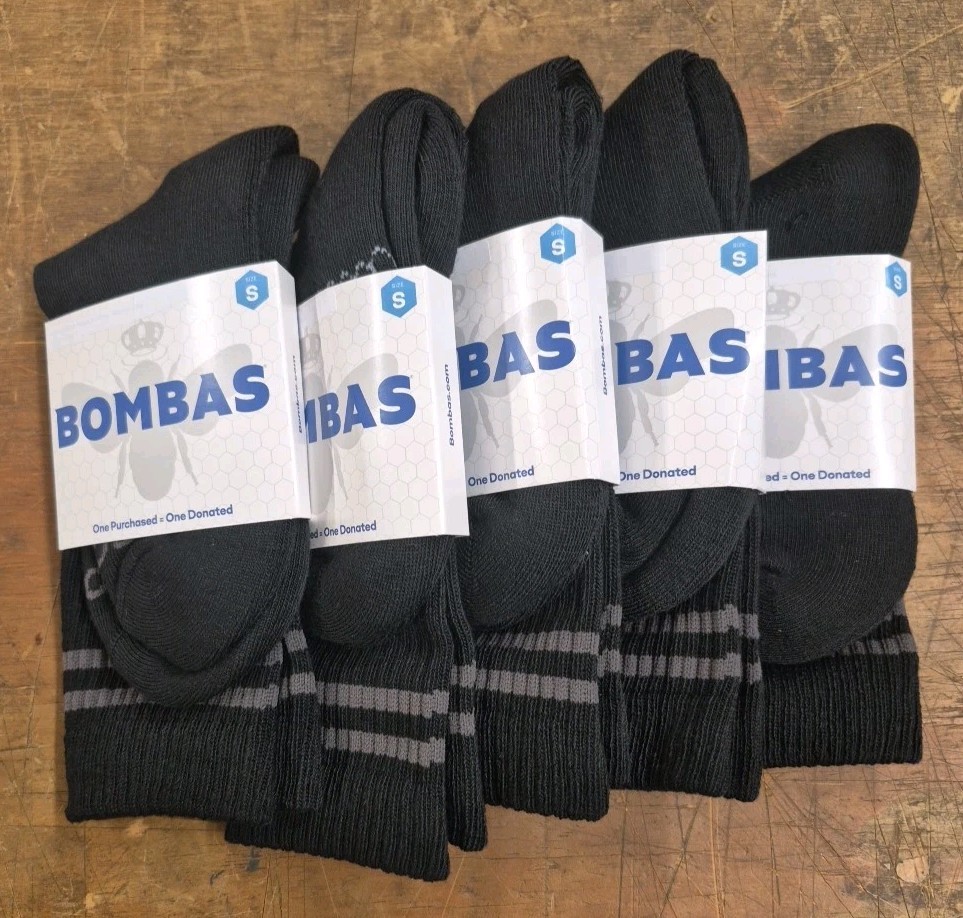 5 Pairs Unisex Bombas Original Half Calf Crew Socks Size Small New