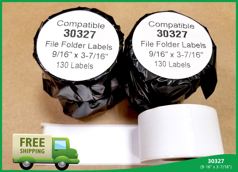 DYMO Compatible Labels 8 Rolls White File Folder 30327 Paypal Duo Postage