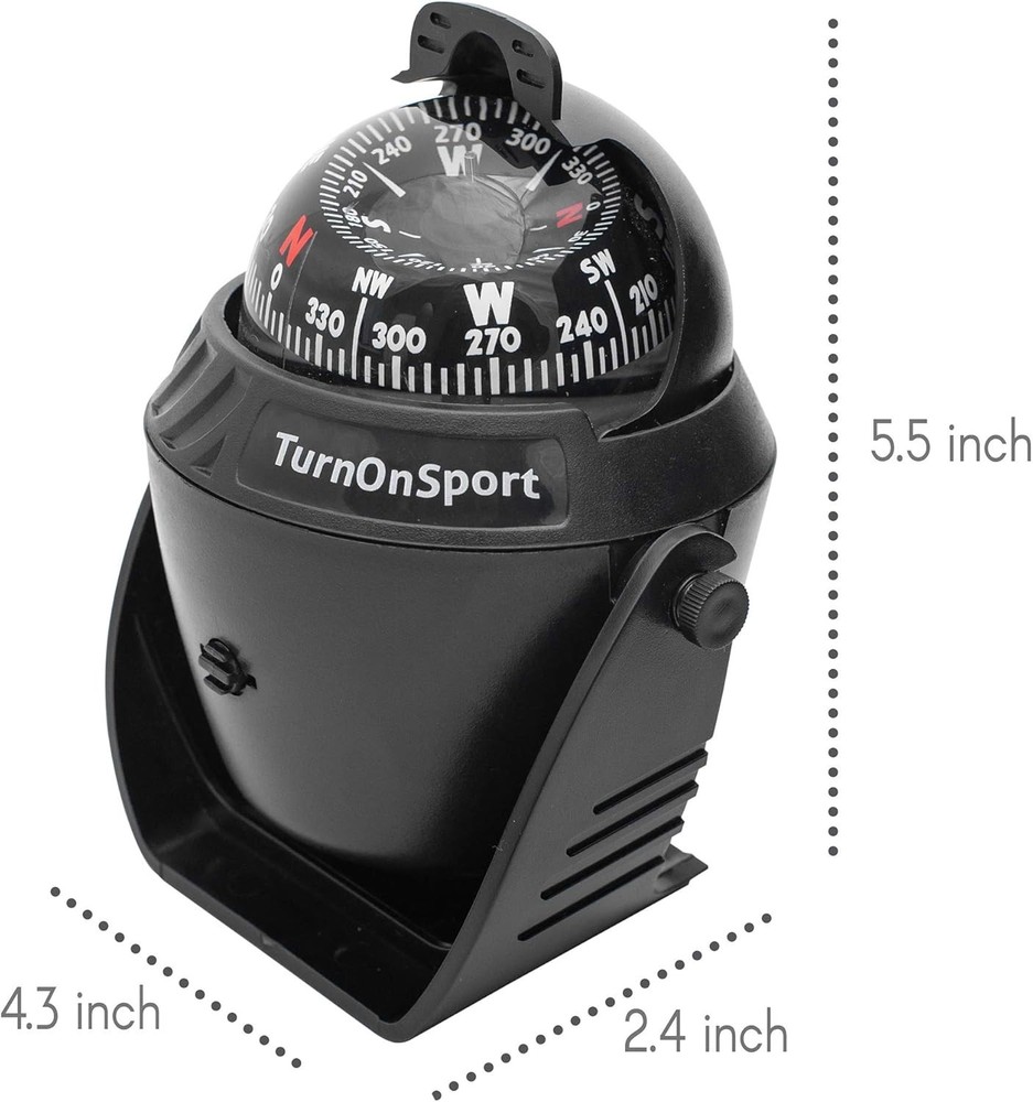 Boat Compass Dash Mount Flush - Boating Compass Dashboard Suction - Navigatio...