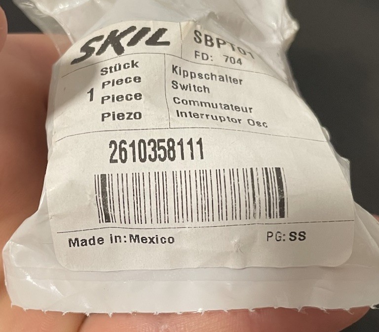 SKIL Toggle Switch SBPT01, FD:704, 2610358111