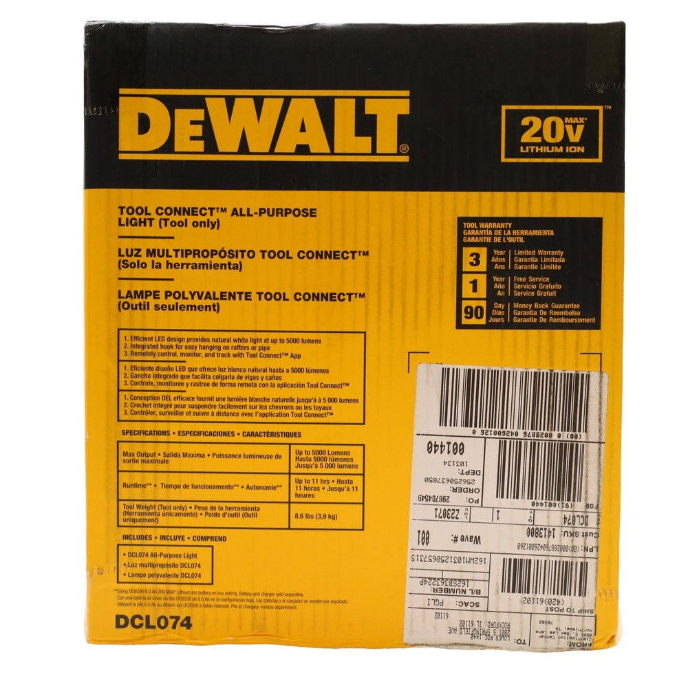 DeWalt DCL074 20V All Purpose Cordless Work Light