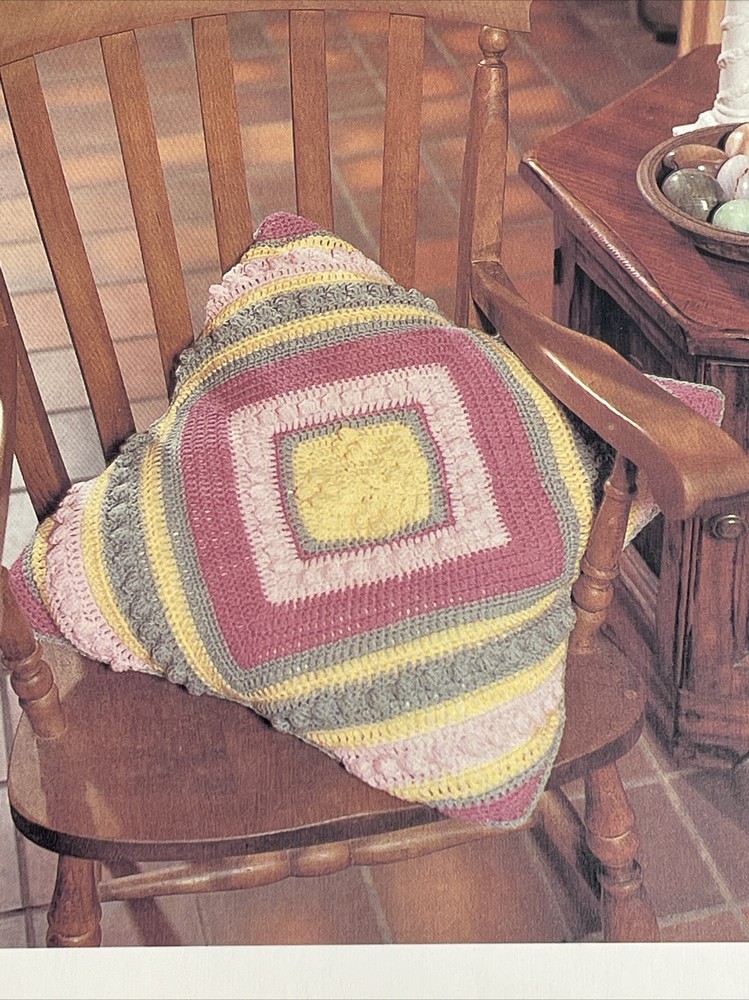 Marshall Cavendish Bobbled Diamond Pillow Crochet Pattern