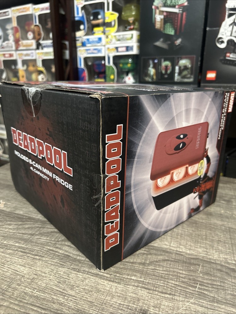 Marvel Deadpool Mini Fridge 6-Can 4L Capacity Sealed Never Opened