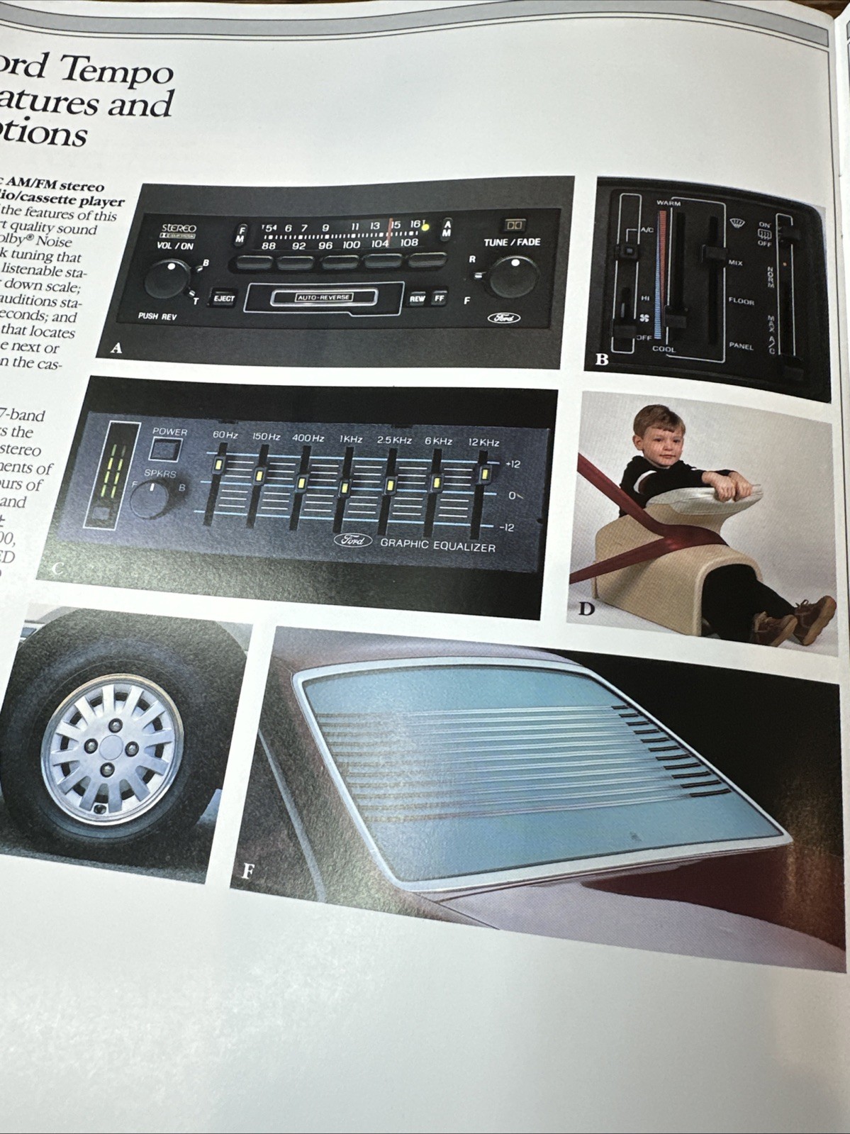 1985 Ford Tempo GLX, GL, L Dealer Showroom Sales Brochure ~ 19 Pages