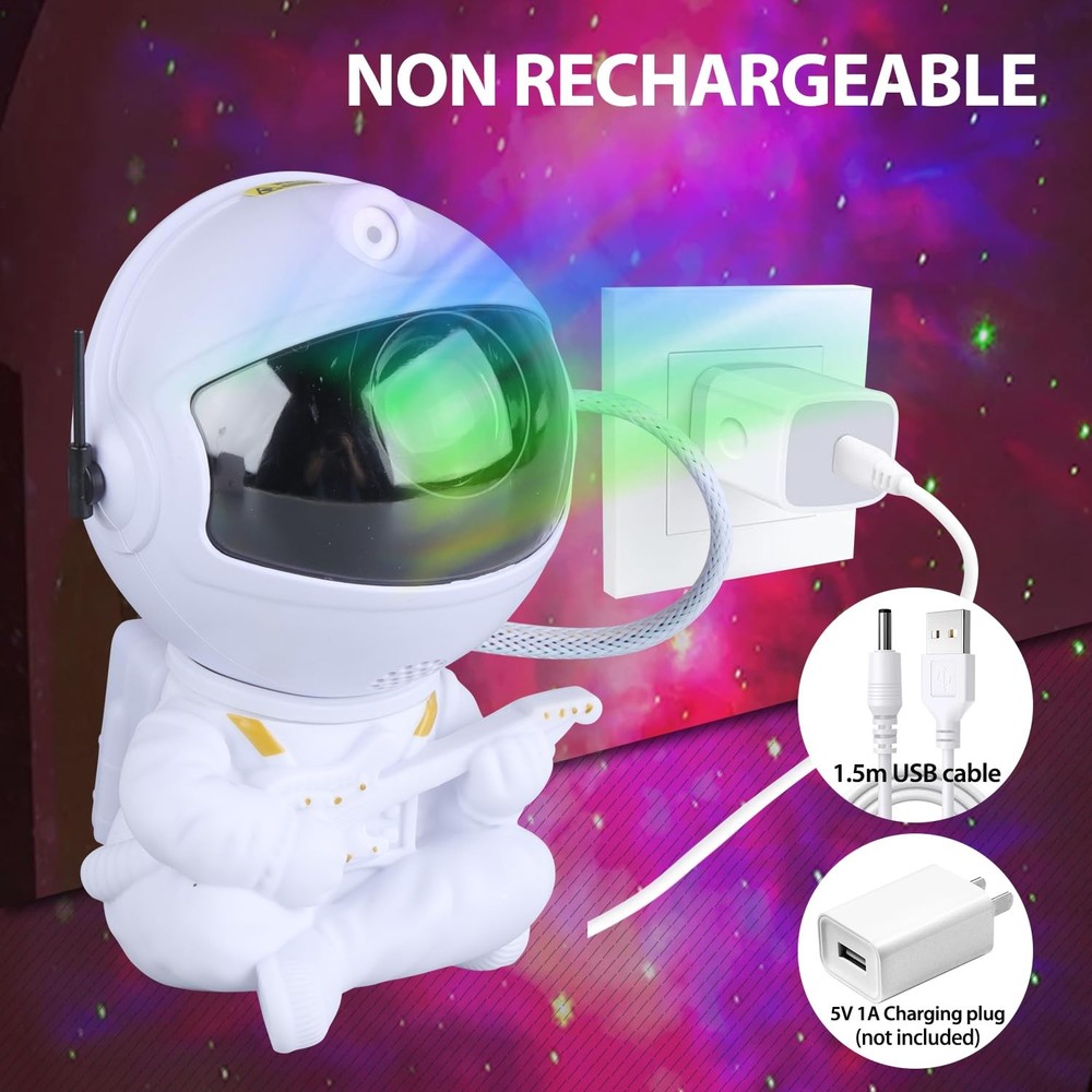 Astronaut Star Projector, Projector Galaxy Light for small, White Guitar