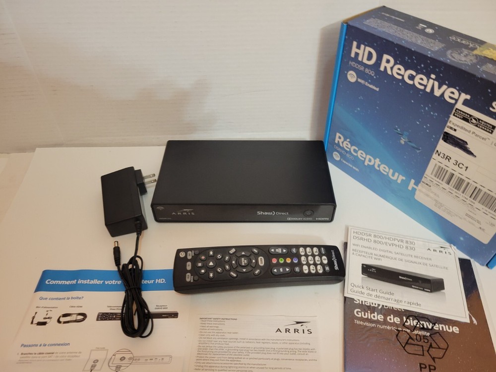 Shaw Direct HDDSR 800 Satellite Receiver With Remote