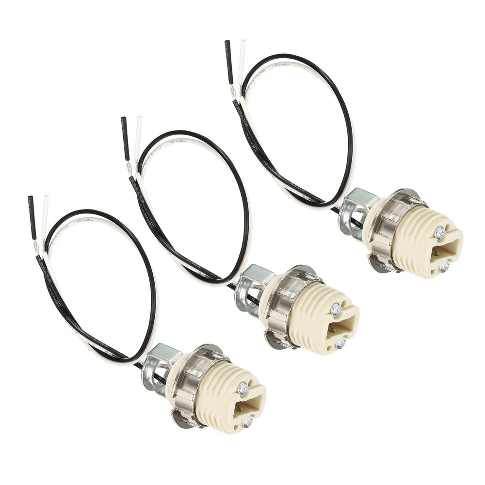 3pcs G9 Light Base Socket Wire Lead Lamp Holder with Socket Ring Removal Tool