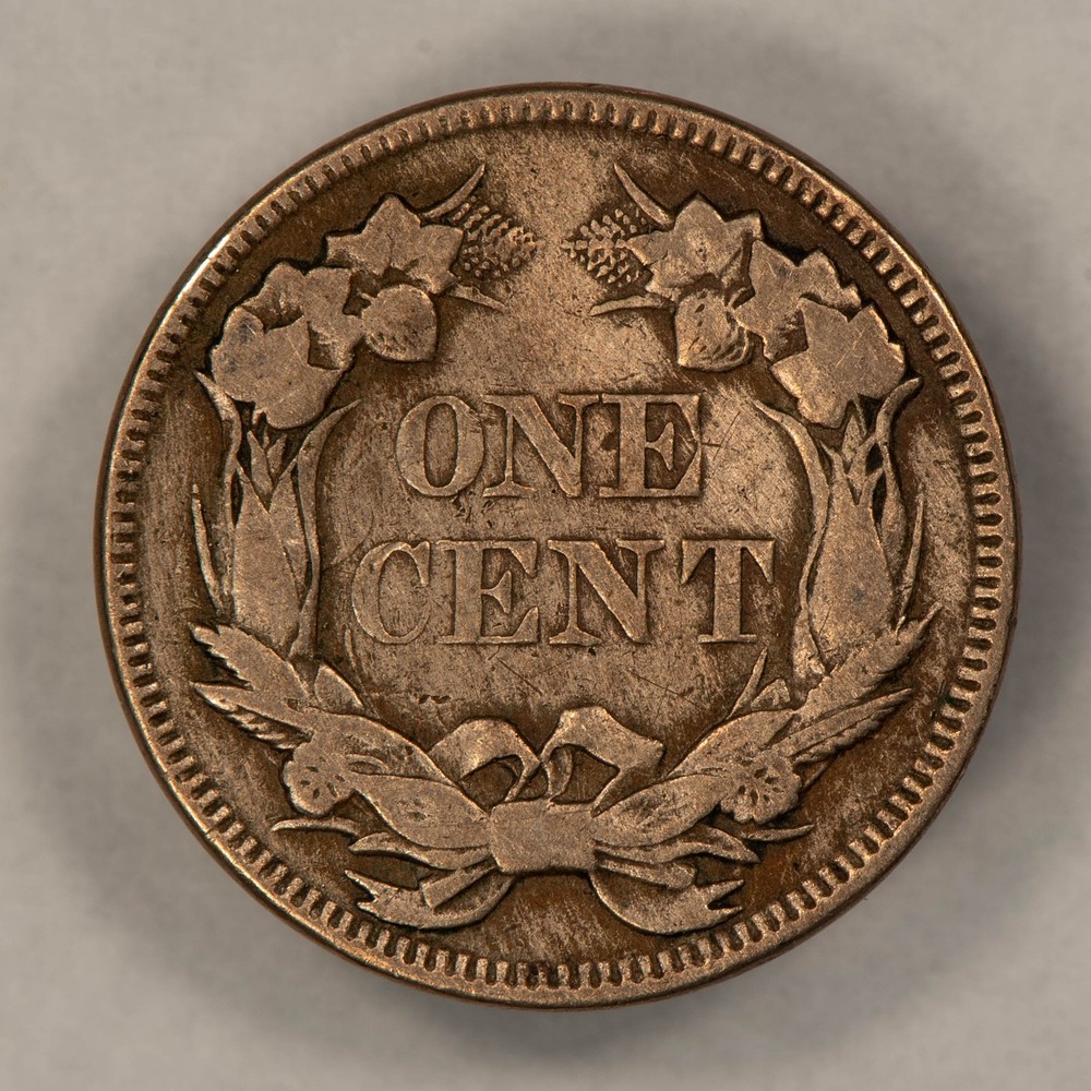 1857 1c Flying Eagle Small Cent - VF/XF - SKU-Y6455