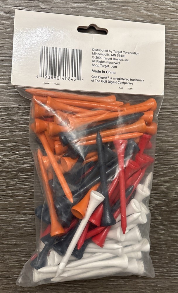 Golf Digest 2 3/4 in Multi-Colored Golf Tees 100 Count