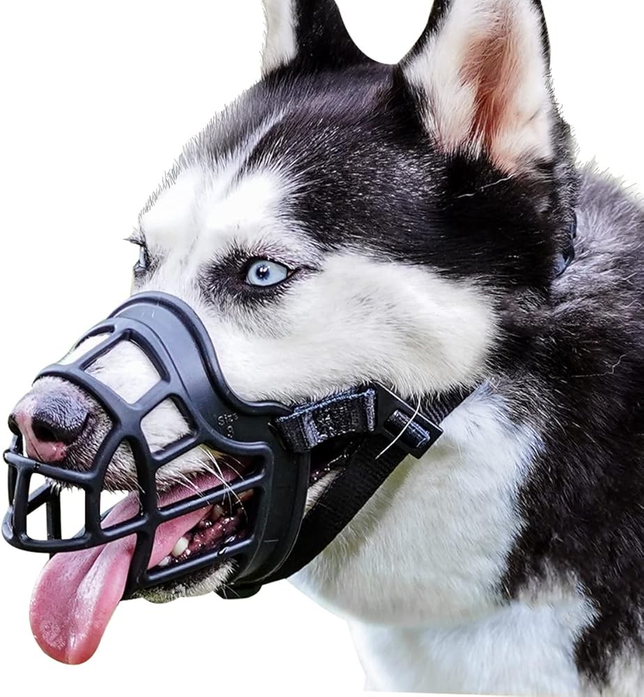 BARKL Dog Muzzle, Basket Muzzle Anti Biting Chewing, Sturdy Lightweight