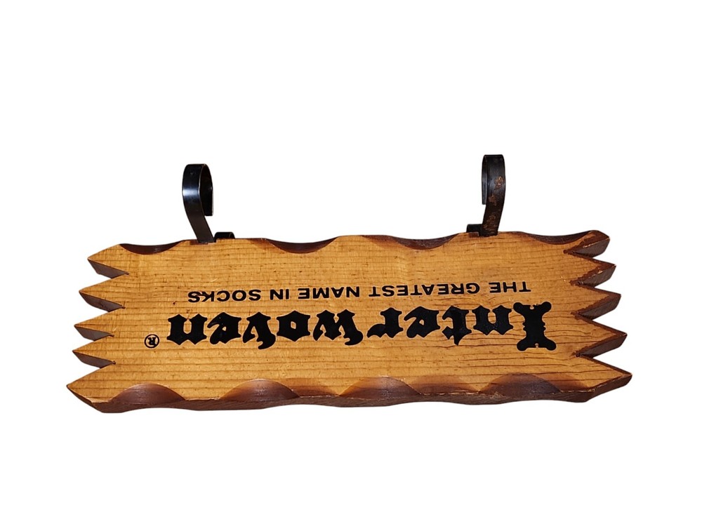 Vintage Interwoven Socks Display Sign