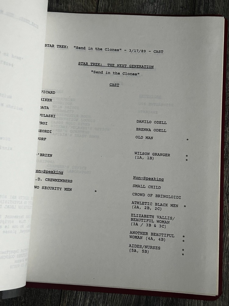 STAR TREK Script The Next Generation Up The Long Ladder 4th Revised Final Draft