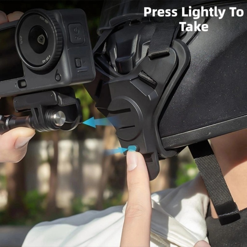 Enhanced View Helmet Mount for Action Cameras Featuring Position Adjustment