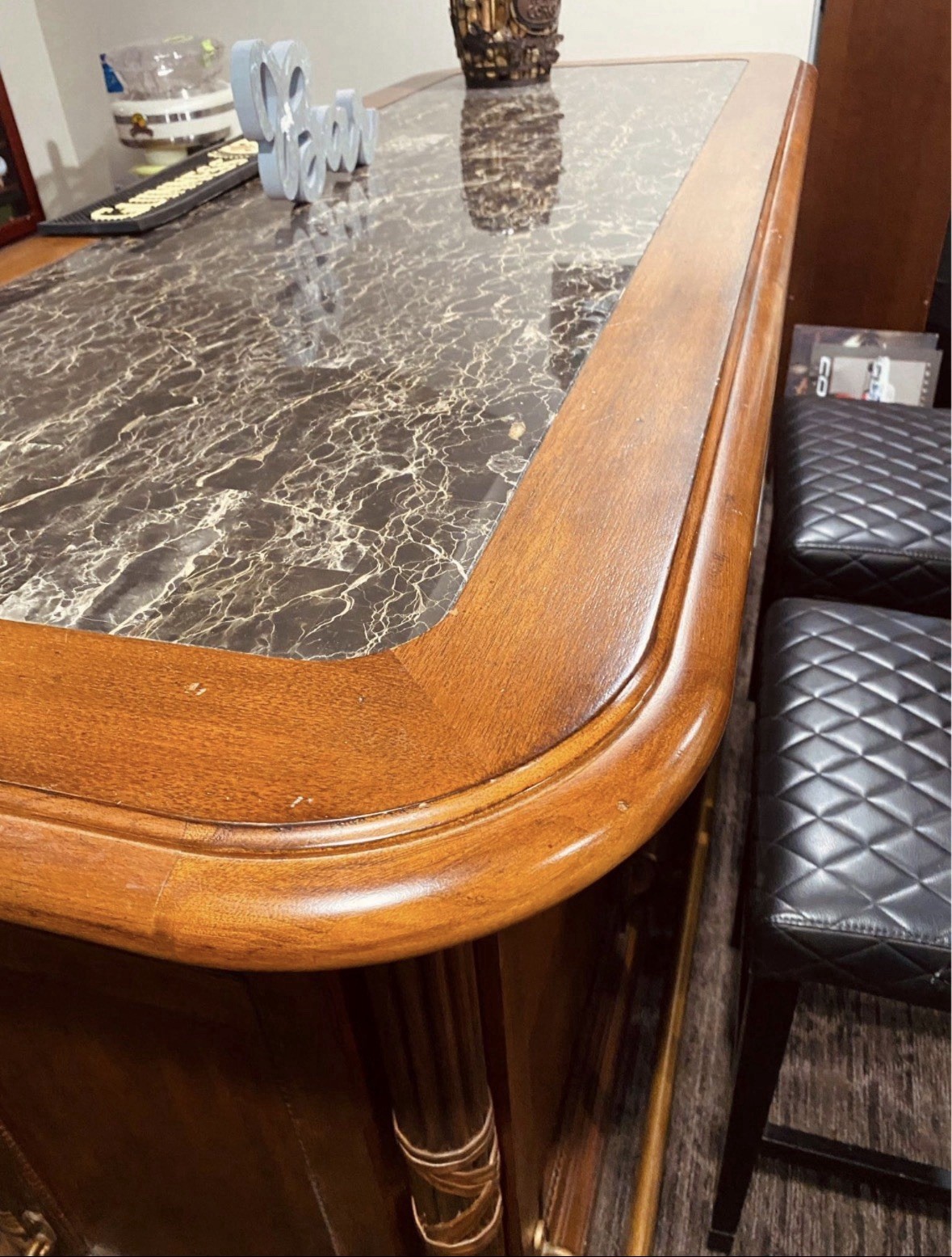 Vintage Bar And Wine Cabinet (chairs not included)