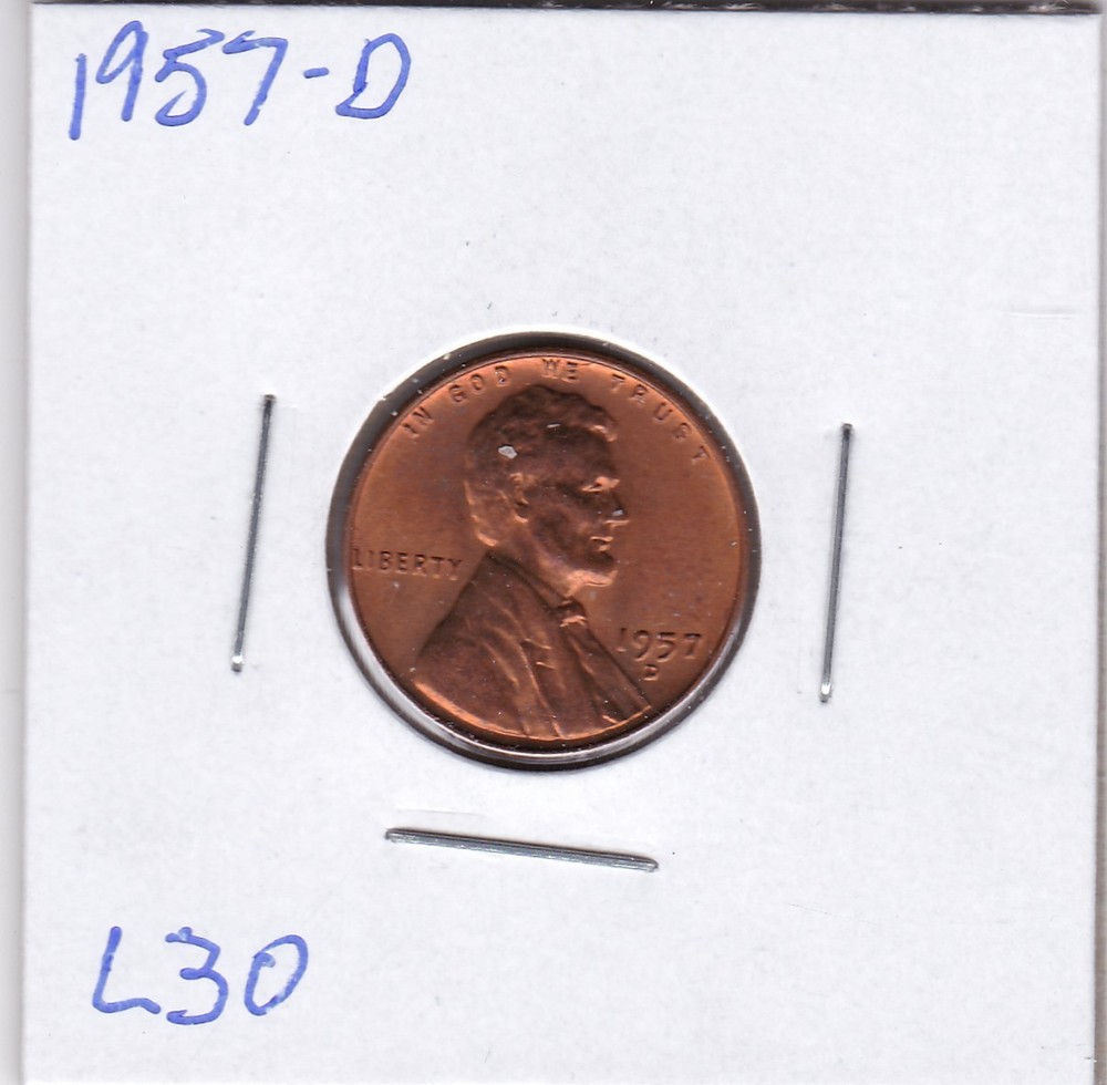 1957-D Lincoln Cent L30