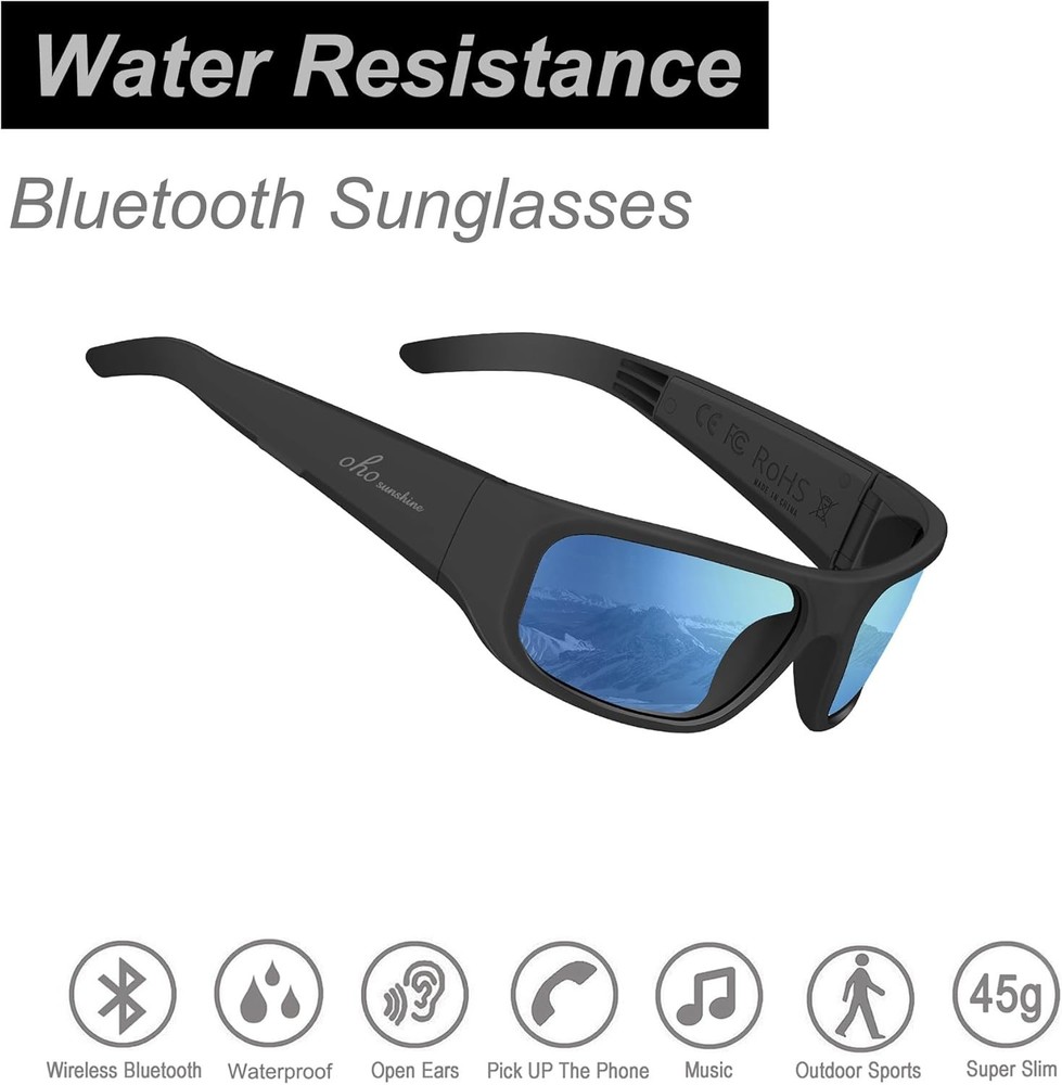 OhO Smart Glasses with Bluetooth Speaker, UV Protection