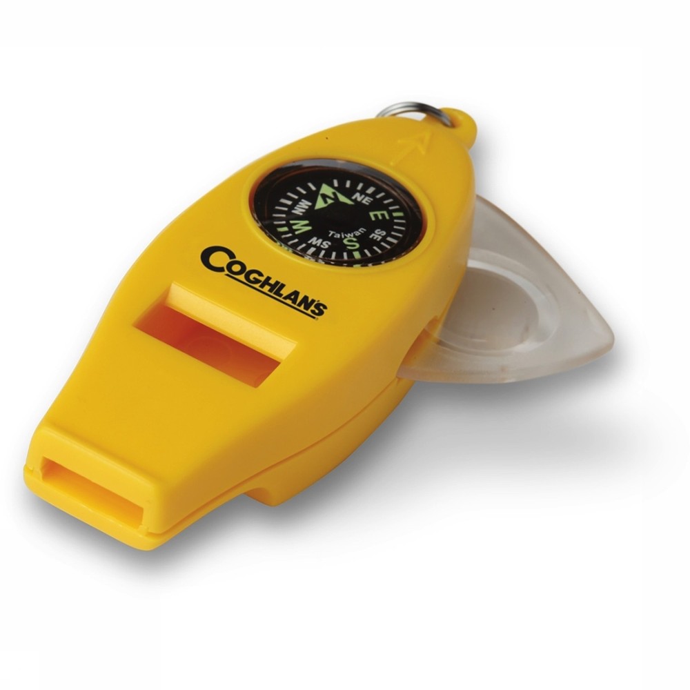Coghlan's Four Function Whistle for Kids - Yellow (3-Pack)