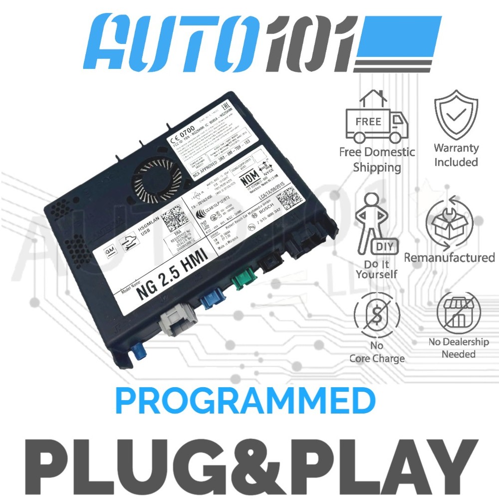 VIN Programmed 2016-2019  Suburban Human Interface Module 2.5 W-NAV 84296482