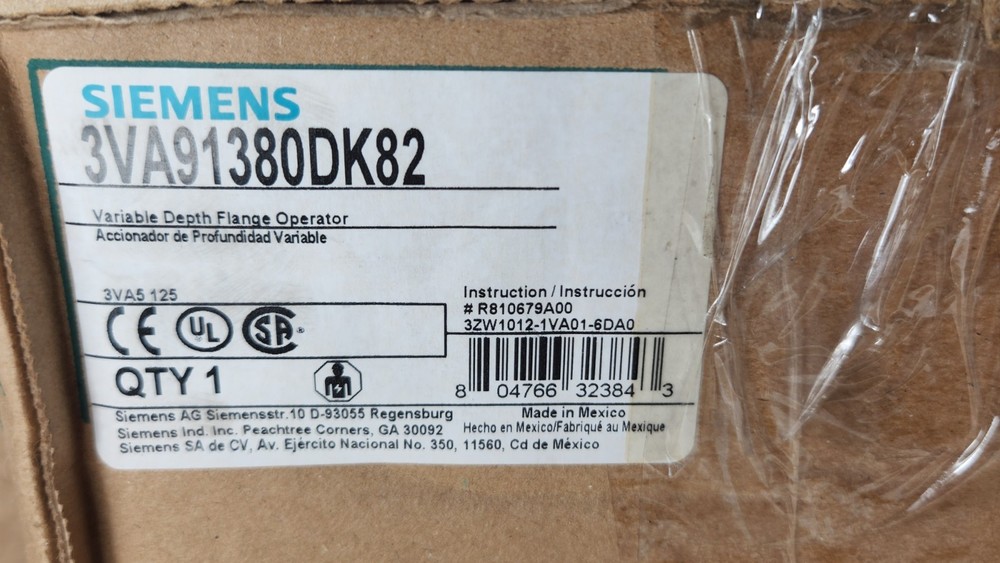 NEW Siemens 3VA91380DK82 Variable Depth Flange Operator Kit