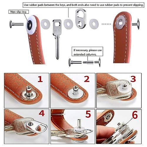 Compact Key Holder - Stylish & Practical Pocket Key Organizer With Brown
