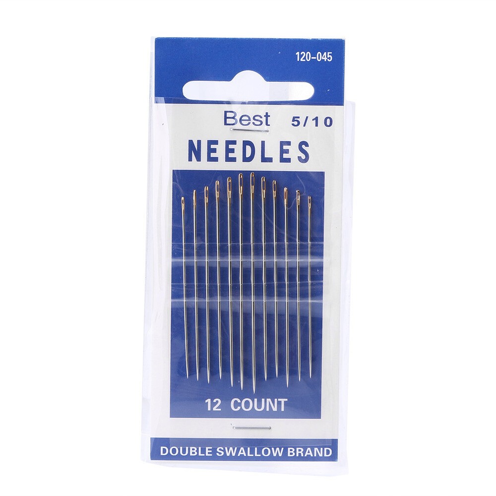12pcs Steel Stitching Needles Canvas Sewing Leather Patch Craft Replacement