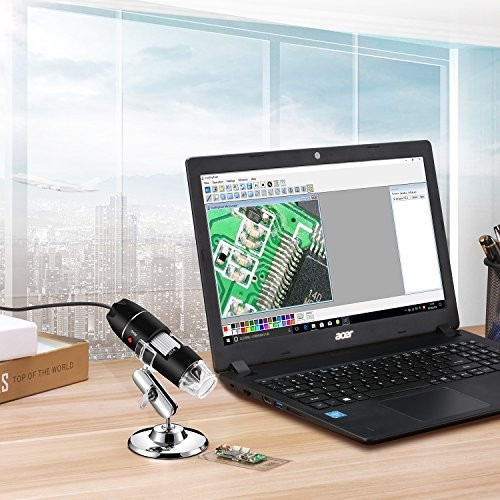 USB Digital Microscope, Handheld 40X-1000X Magnification Endoscope, 8 LED