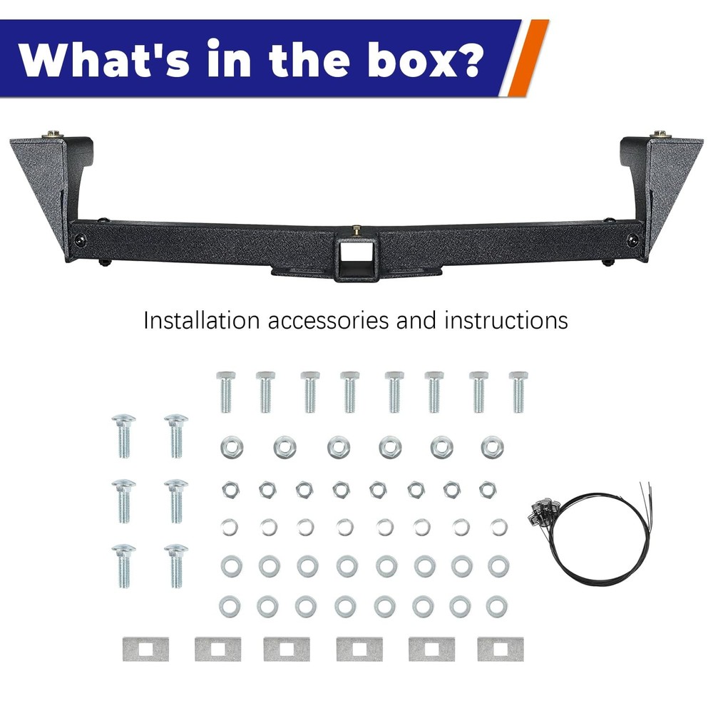Class 3 Trailer Hitch Black Compatible with 2006-2018 RAV4 2” Hitch Receiver