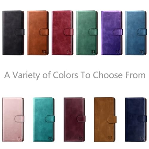 Compatible with iPhone 17 6.3" Wallet case with RFID Flip Case Light Brown