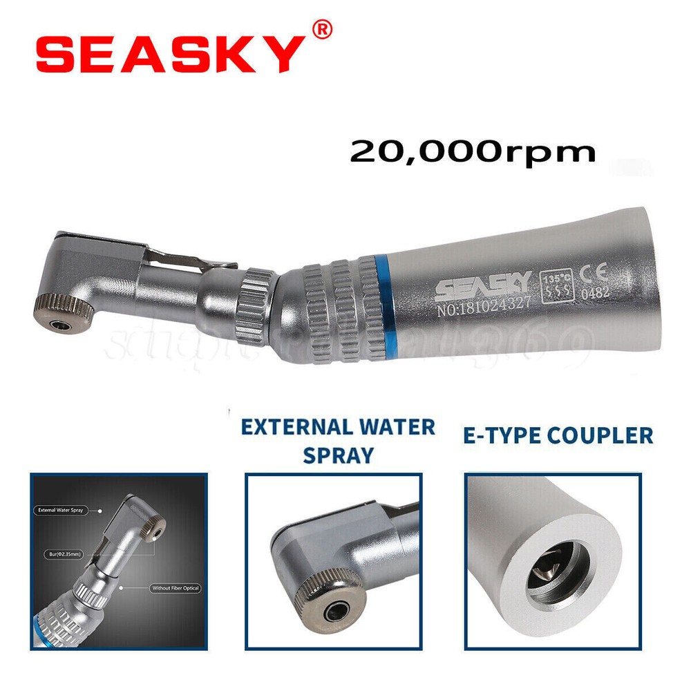 NSK Style Dental Slow Low Speed Handpiece Push Button/Latch Contra Angle E-type