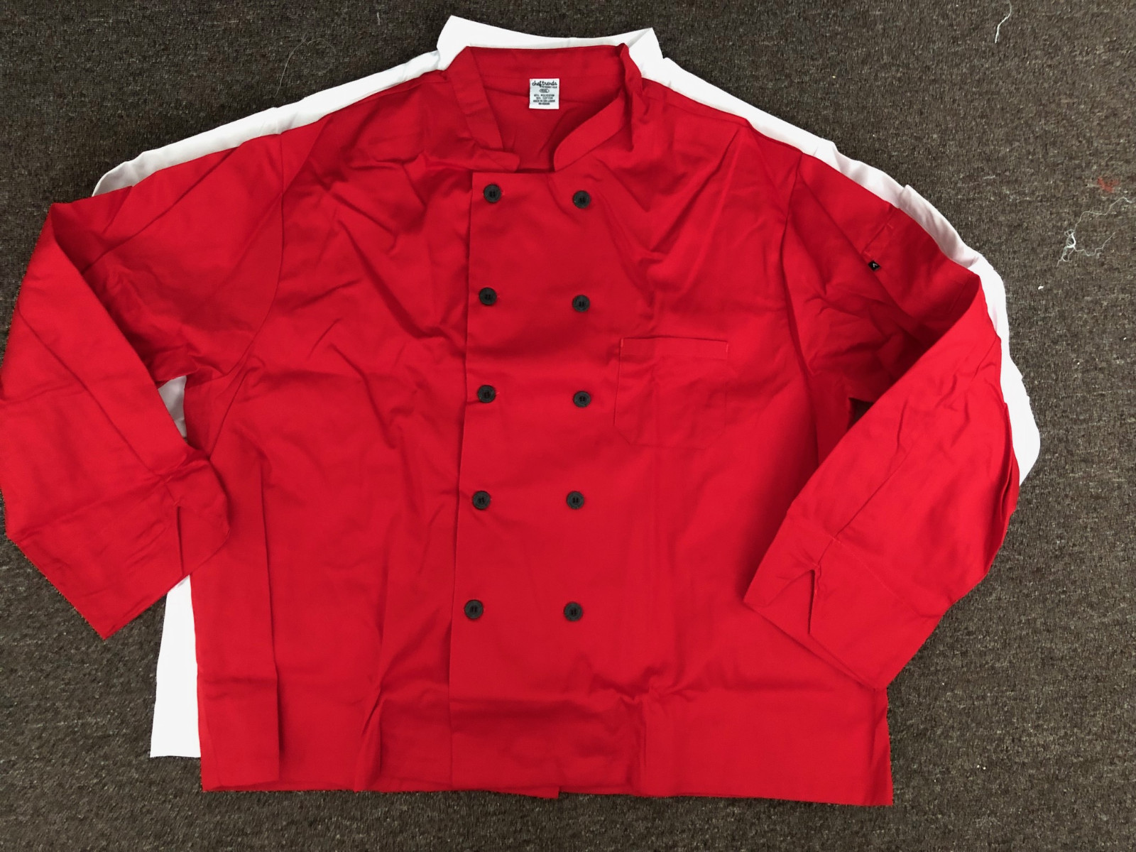 Chef jacket coat small medium large Xl 2x 3x 4x 5x red white brown cook NEW