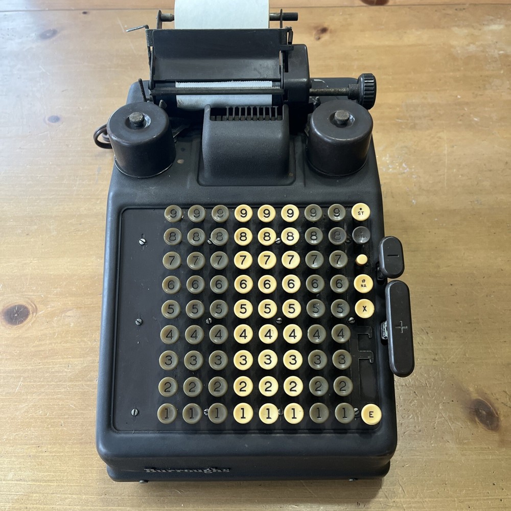 Vintage Burroughs Electric Adding Machine See Description