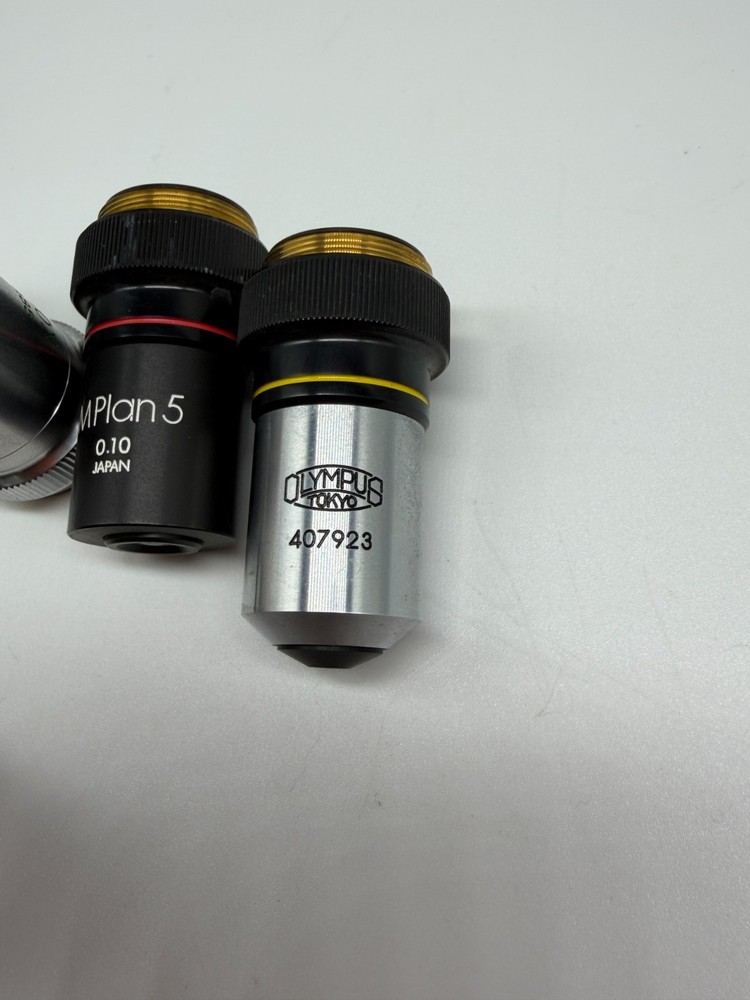 Olympus Tokyo MPlan Microscope Objective Lens 5, 20, 40, 100 + Extras