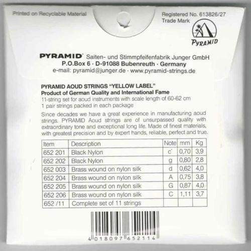 Professional Oud Strings Arabic Syrian Tuning Pyramid PSO-652