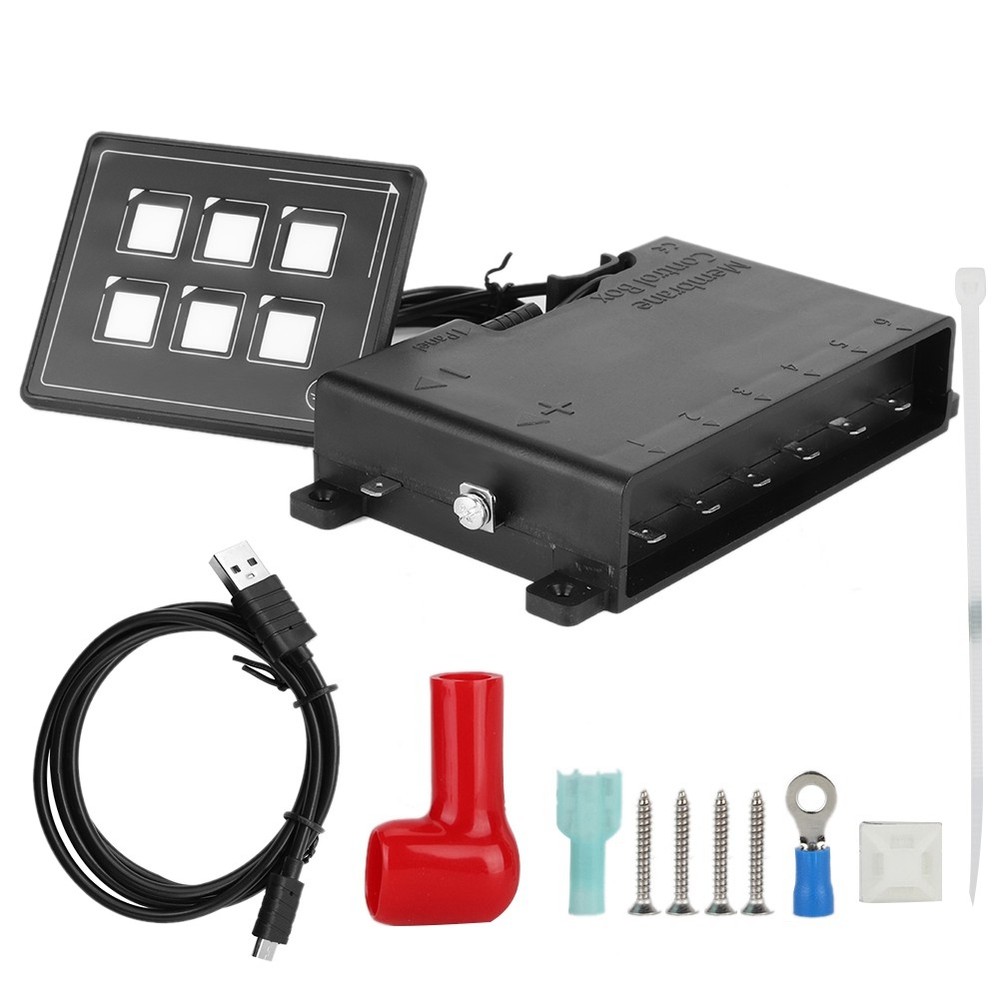 Universal 6P LED Touch Membrane Control Panel Switch For Car Electronic Acc PYSD