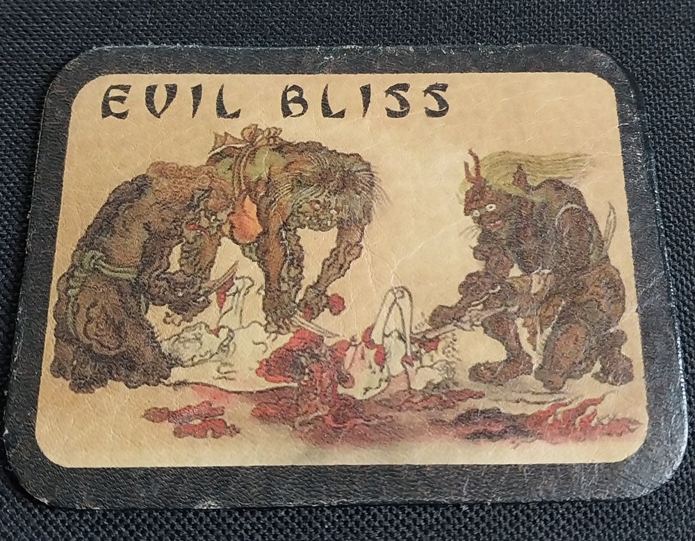 EVIL BLISS Leather Vest Motorcycle Jacket Hat Leather BIKER Patch
