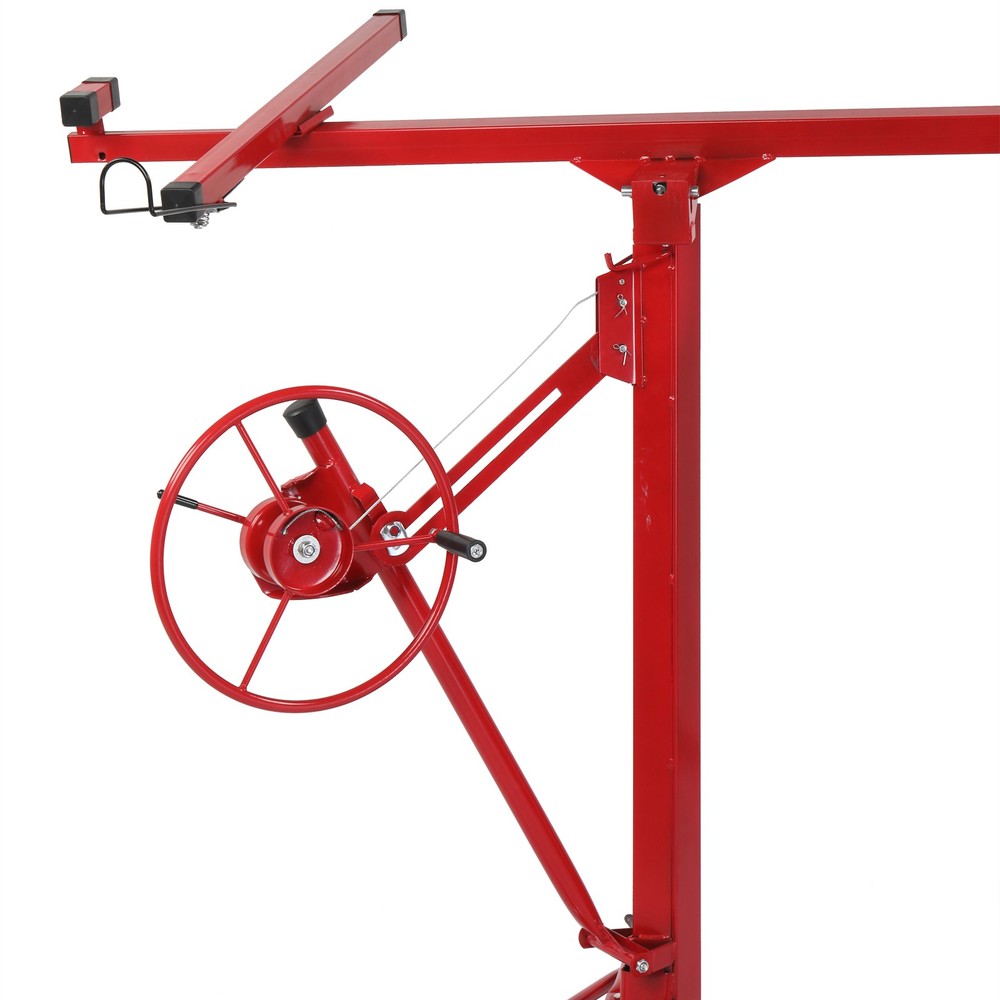 16FT Drywall Lifter Panel Hoist Jack Rolling Caster Construction Lockable 150lbs