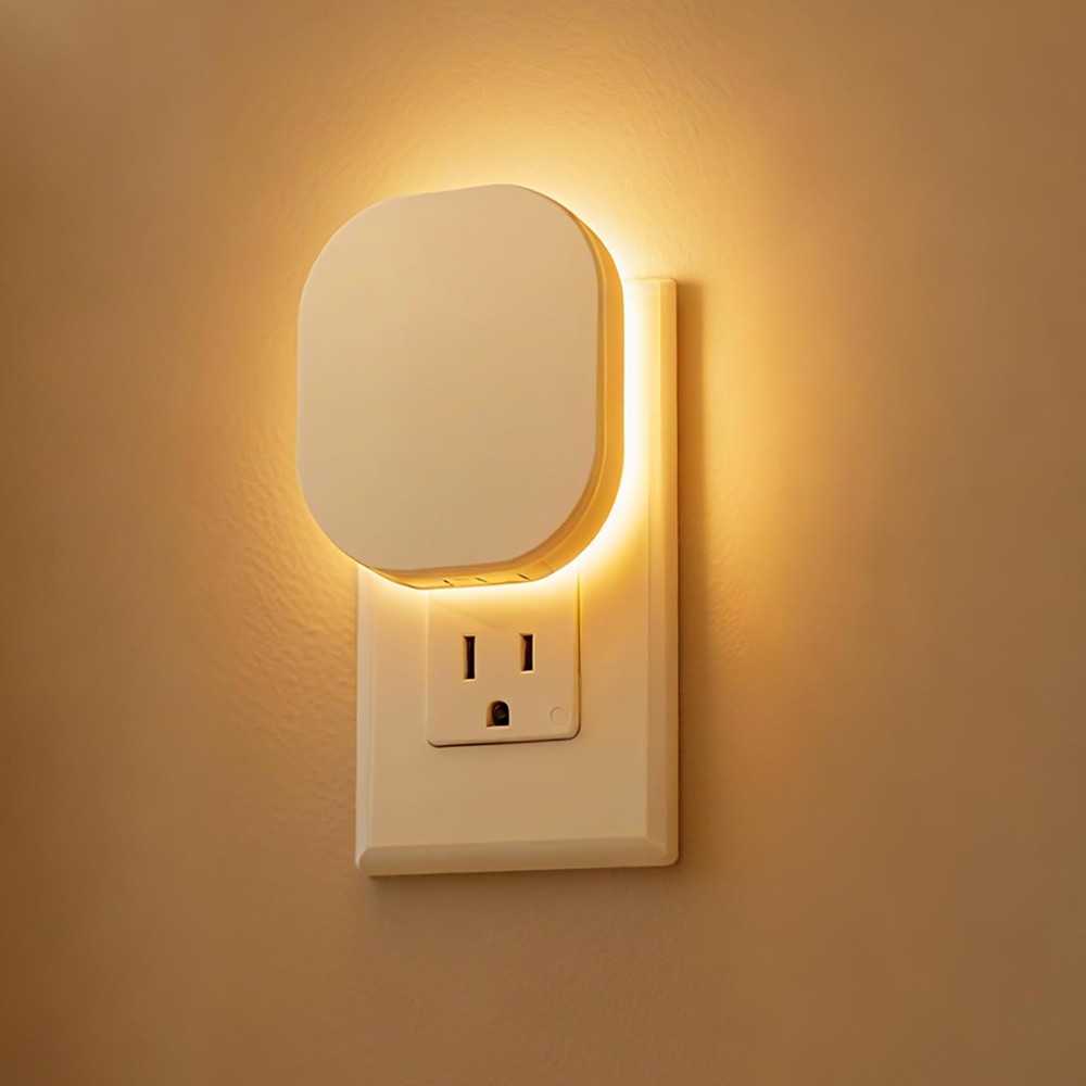 Backlit Night Lights Plug Into Wall 2 Pack, Motion Sensor & Dusk-to-Dawn Sens...
