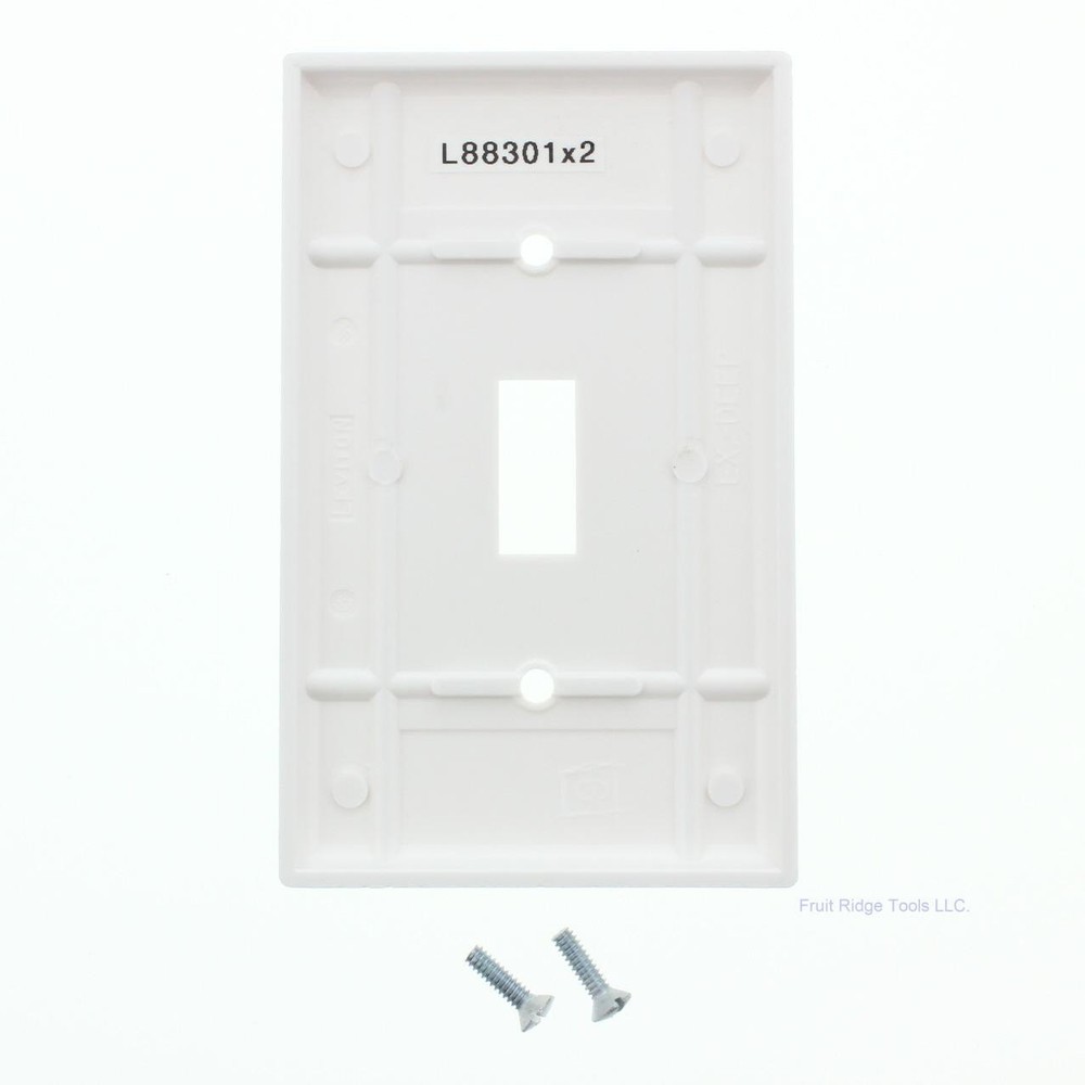 2 Leviton White Extra Deep Toggle Switch Cover Wall Plate Switchplates 88301