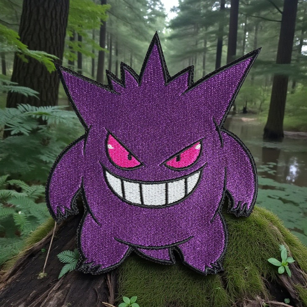 Gengar Pokemon Embroidery Patch Multi Sizes 3" - 7"