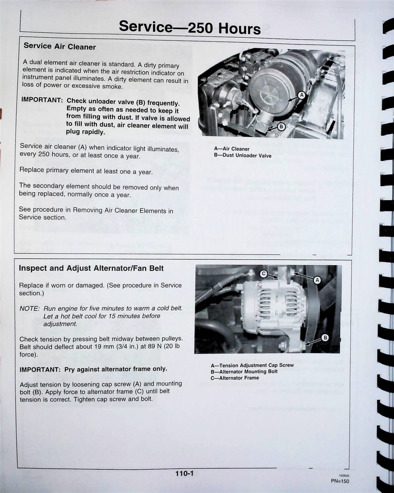 John Deere 5105 5205 Tractor Owners Operators Manual