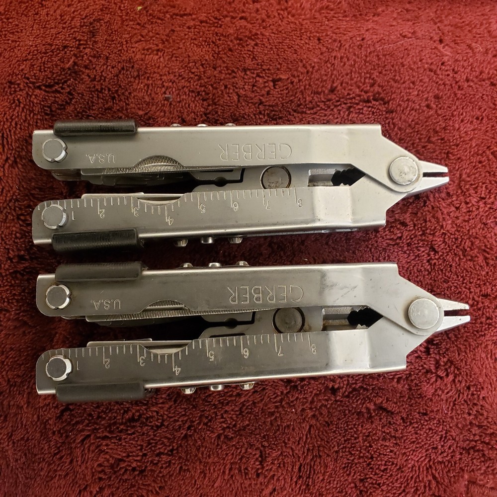 🔪 Lot 2 Gerber Multi Tool MP600 multiplier, drop point blade read