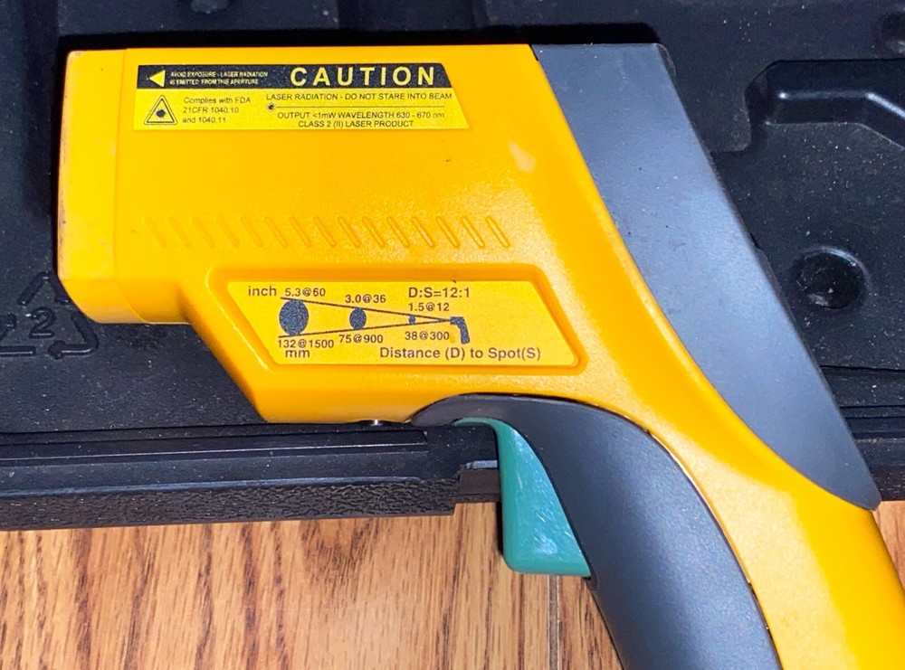 Fluke 63 IR Thermometer, Case And Manual