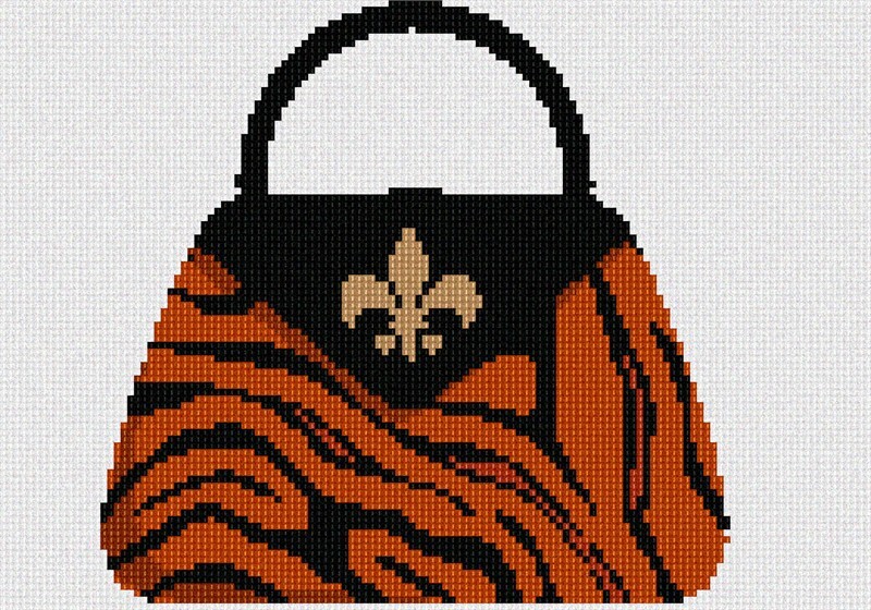 Leopard Purse Needlepoint Kit or Canvas