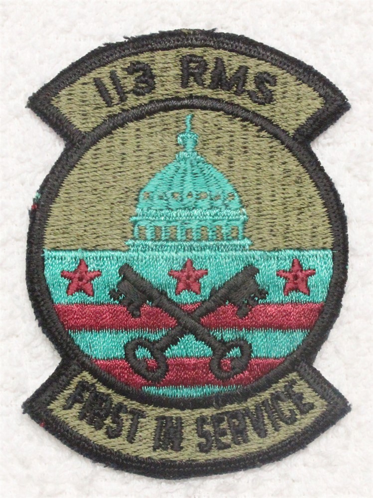 USAF Air Force Patch: 113th Resource Management Squadron - subdued