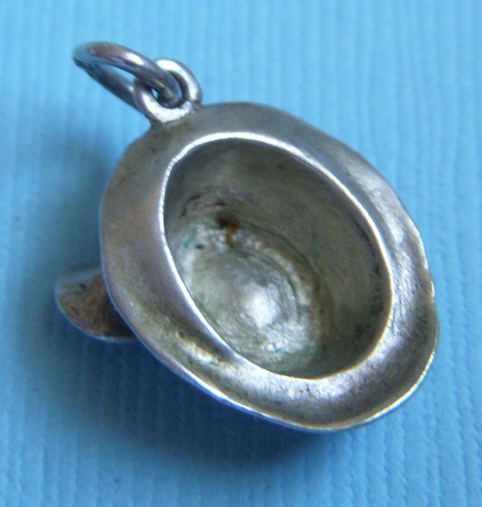 Vintage alpine hat silver charm